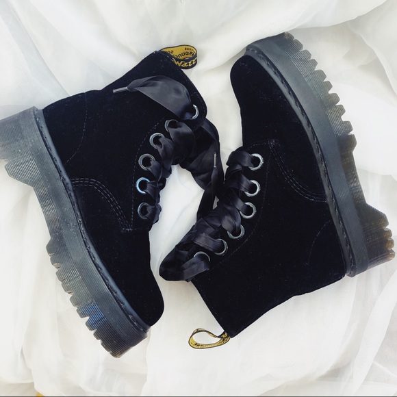 Dr. Martens Shoes - RARE Dr. Martens Molly in Black Velvet